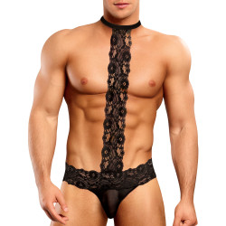 male power Choker Thong Scandal Lace Noir